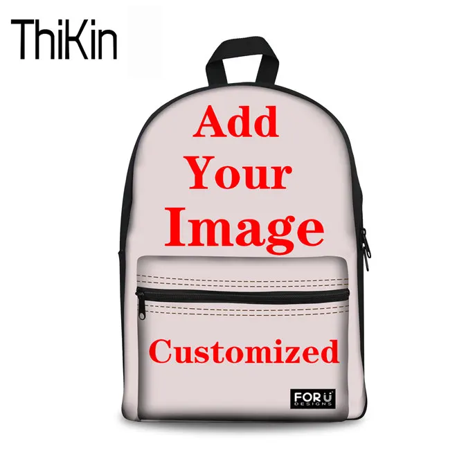 Custom THIKIN холст рюкзак панель в форме французского бульдога цветок женственная ноутбука рюкзаки для женщин; красивый детский рюкзак для школы Подростковая сумка пакет - Цвет: Custom