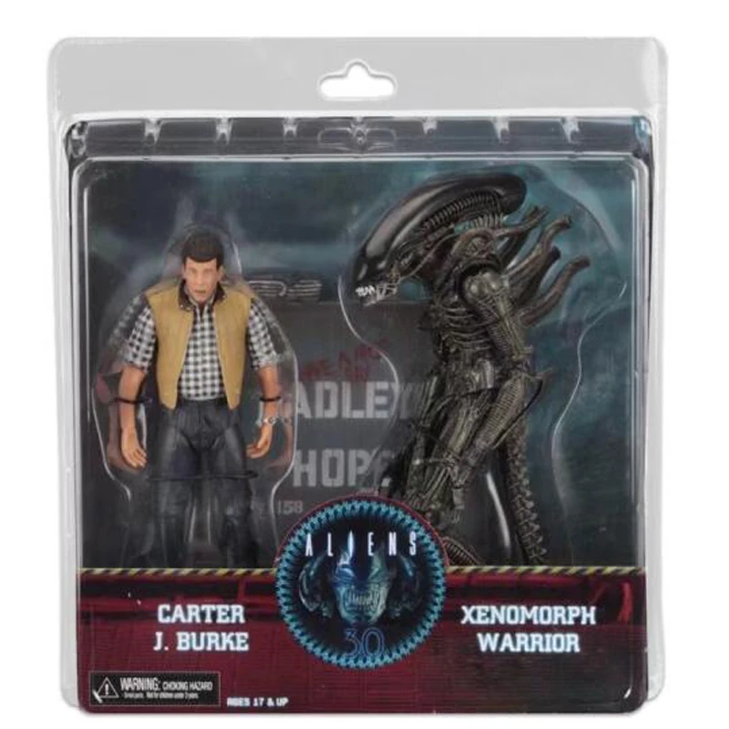 2 шт./компл. 18 см фильм про инопланетян против Хищника ФИГУРКА СЕРИИ Carter J Burke Xenomorph