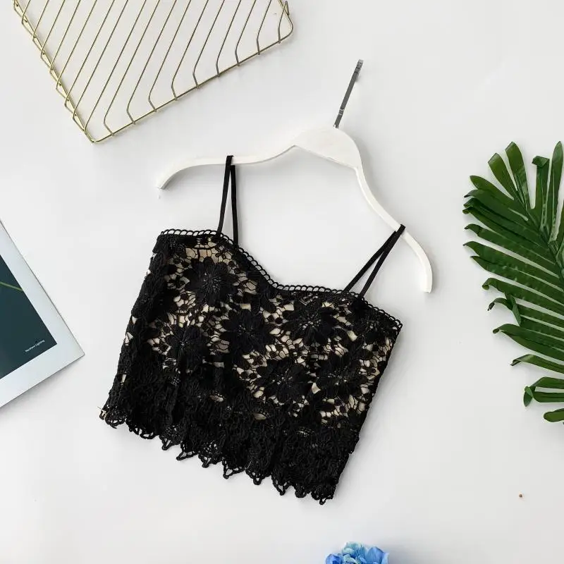 LUOSHA женские 2019 новые сексуальные открытые кружевные цветочные Camis обрезанный