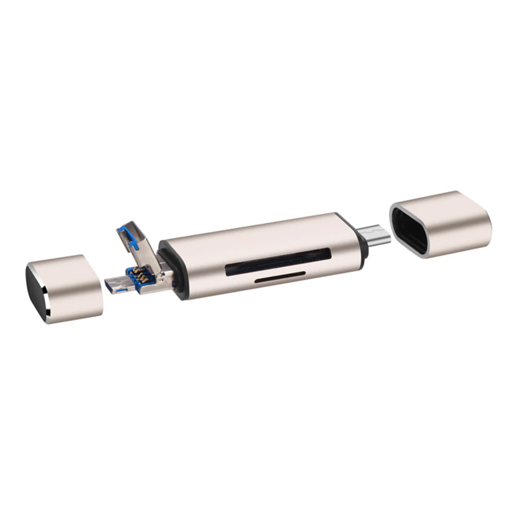 Новый портативный мини дизайн очаровательный 3 в 1 кардридер USB Type C Micro 0