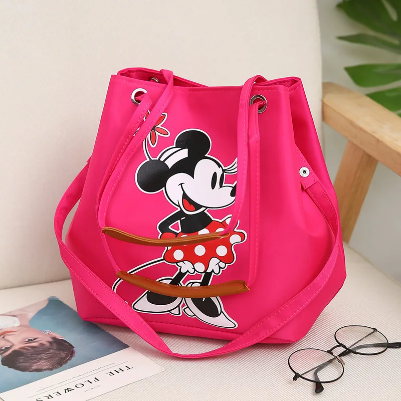 Rose Red Minnie Новинка, сумочка Минни Микки Маус, водонепроницаемая женская сумка, Большая вместительная сумка, женская сумка на плечо, женская сумка для покупок, Bolsa Feminina - Цвет: Rose Red Minnie