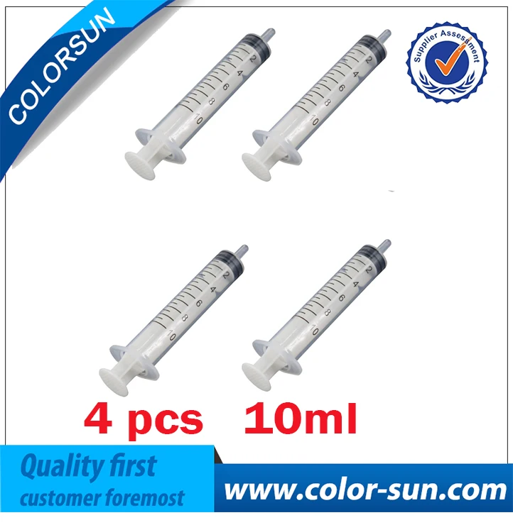 

4PCS 10ML Syringe Ink Refilling Tools For Epson HP Ink Cartridge CISS Fitting