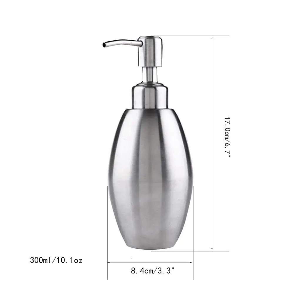 Дозатор мыла из нержавеющей стали серебристого цвета 300 мл|dispenser products|soap dispenser