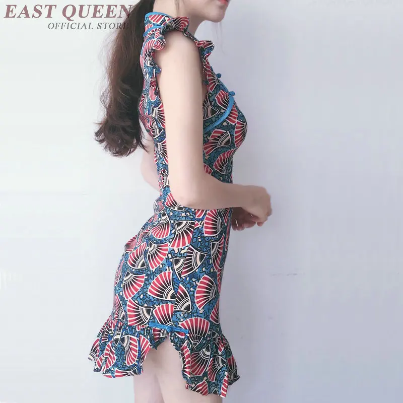 Современное китайское платье кимоно традиционное Ао Дай Короткое Ципао для