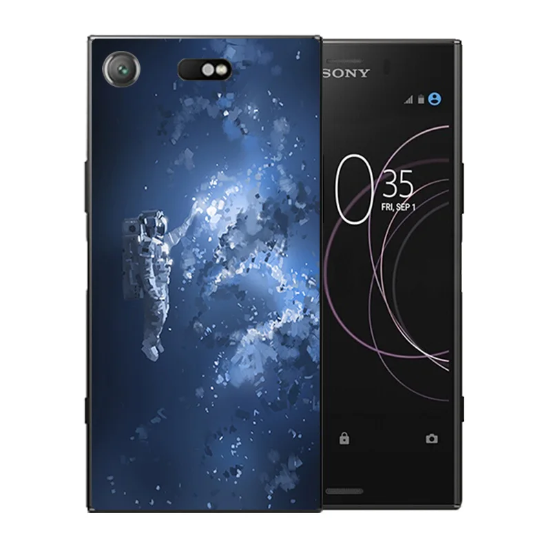 Для Sony Xperia XZ1 Compact чехол для телефона силиконовый космический мир шаблон задняя