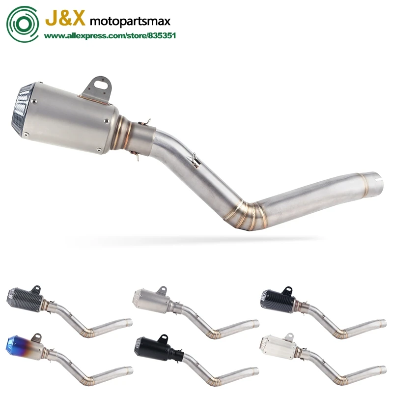 TRK502 мотоциклетная глушитель труба Akrapovic гоночная полная выхлопная система средняя Соединительная труба без шнуровки для Бенелли TRK 502 дБ-убийца