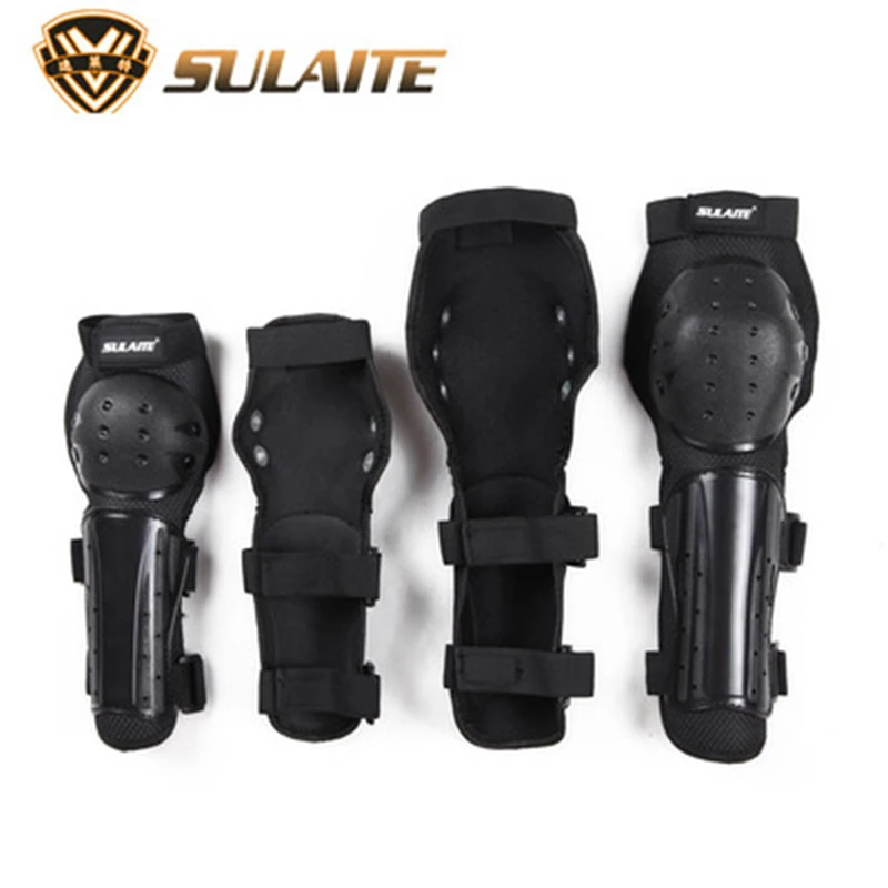Sulaite 4 шт. мотоциклетные наколенники для мотокросса защита голени защитные шестерни для катания на лыжах катание на коньках гоночная езда