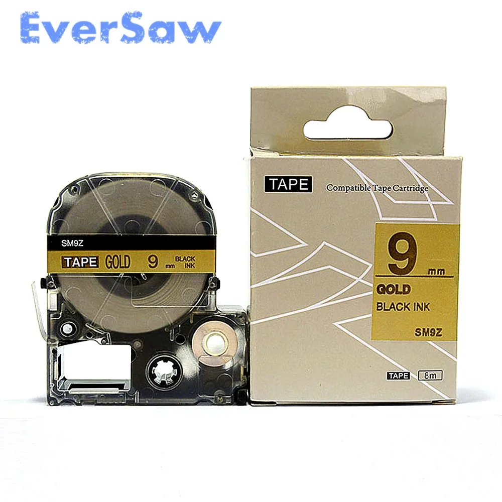 6PK разноцветные этикетки labelworks лента 9 мм KingJim SM9X SM9Z SD9KW черный матовый серебристый