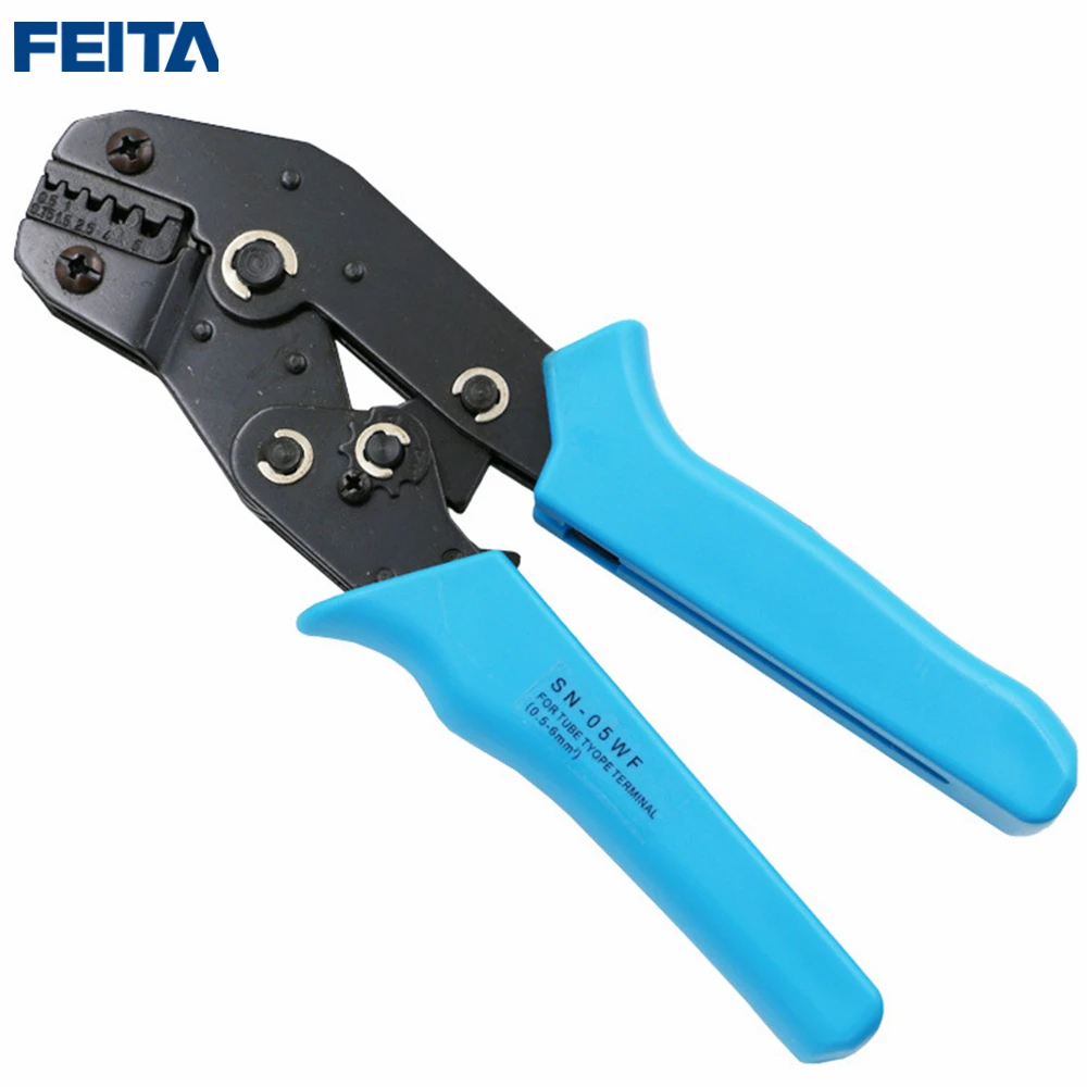 

FEITA High-Carbon Steel Crimping Terminal Plier 0.5/0.75/1.5/2.5/4.0/6mm2 Crimper Terminal Wire Cable Clamp Crimper Press Tools