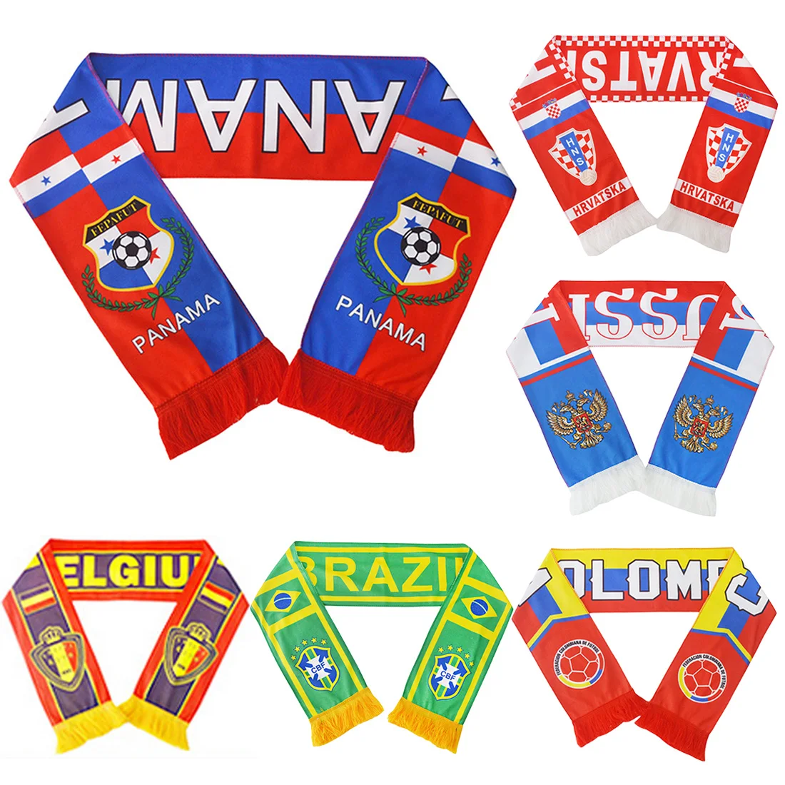 Новый футбольный шарф мяч фанат 12 команд Флаг Баннер для болельщиков высшего