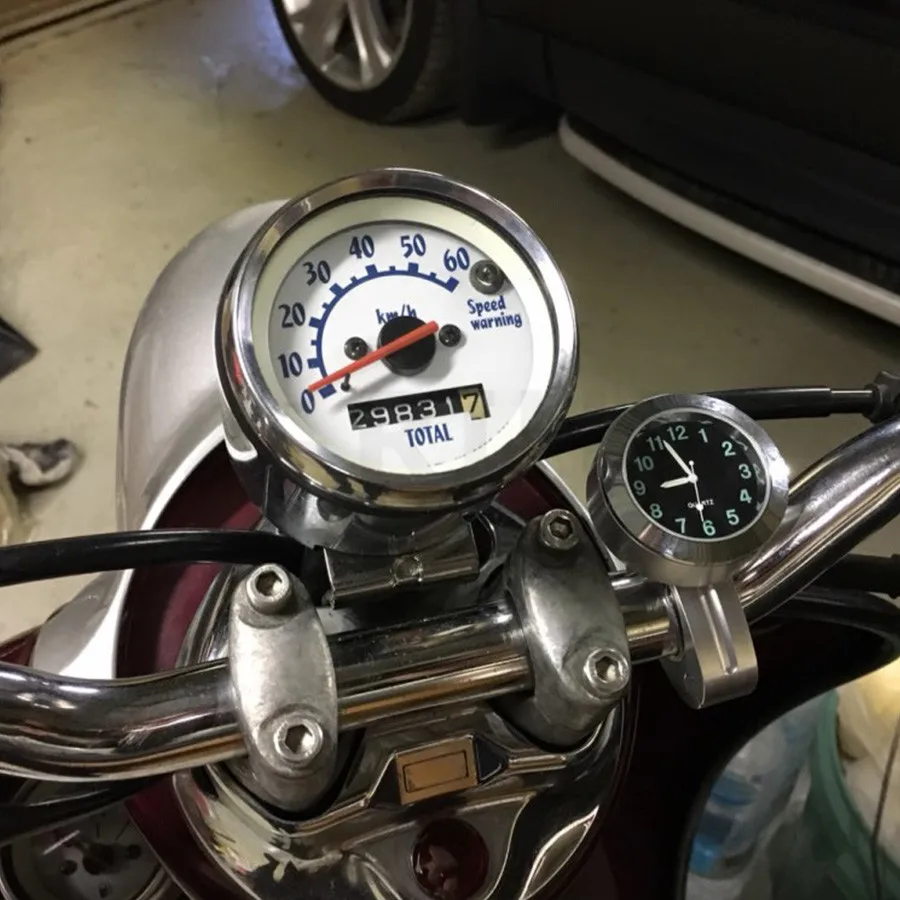 Универсальные водонепроницаемые часы для мотоцикла 2 3 см/0 91 дюйма хромированные