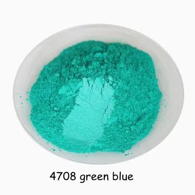 4708 green blue 500 г/пакет горячая Распродажа Красный цвет перламутровый порошок слюдяной порошковый пигмент перламутровый порошок блестящий материал для украшения. DIY Тени для век - Цвет: 4708 green blue