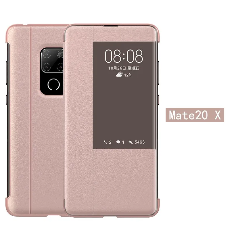 Чехол с окошком для huawei mate 20 Pro mate 20 X 20X 20pro, чехол, кожаный смарт-чехол s, мобильные аксессуары для телефона чехол Etui