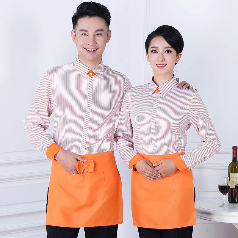 Рабочая Униформа для отеля с длинным рукавом ресторана Осень зима Рабочие