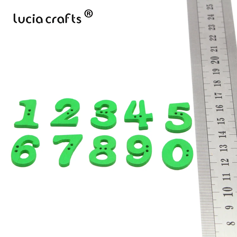 Lucia crafts, 100 шт./лот, 14-21 мм, с узором в виде цифр, пуговицы для шитья, 2 отверстия, сделай сам, ручная работа, аксессуары для скрапбукинга, E0213