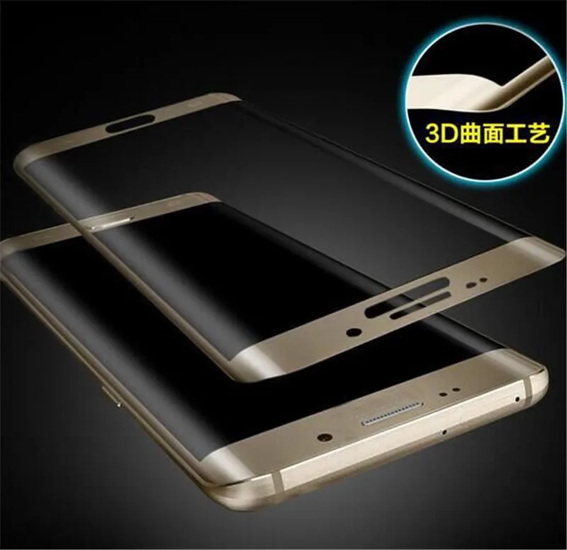 Спереди полное покрытие экрана протектор для Samsung Galaxy S7edge Full Cover края Закаленное