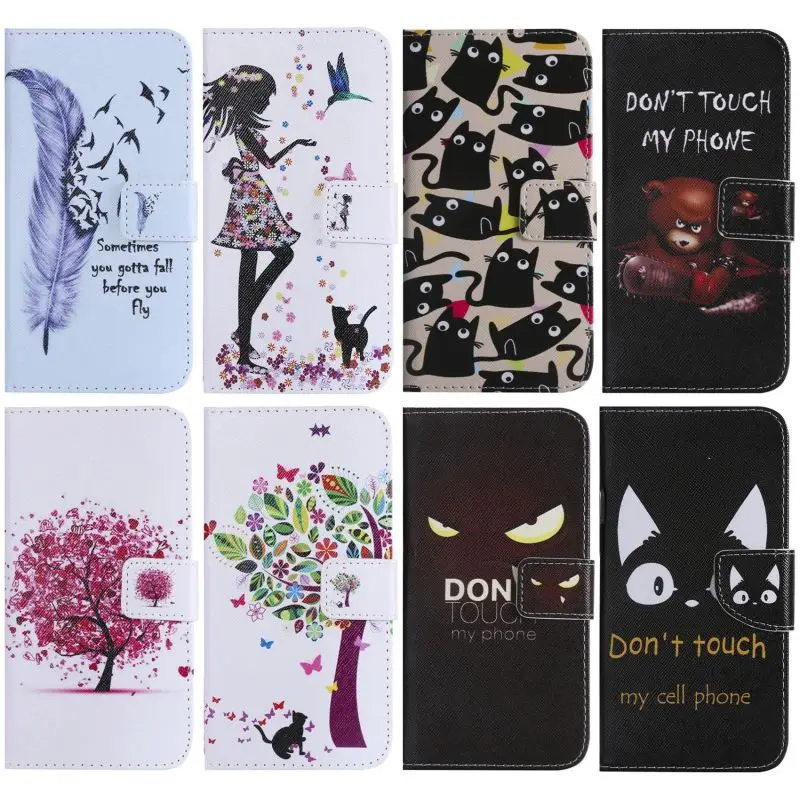 Симпатичный кожаный чехол книжка для Funda LG G6 G5 LS770 Leon Spirit K3 K7 K8 2017 K10 Q8 2018 кошелек с