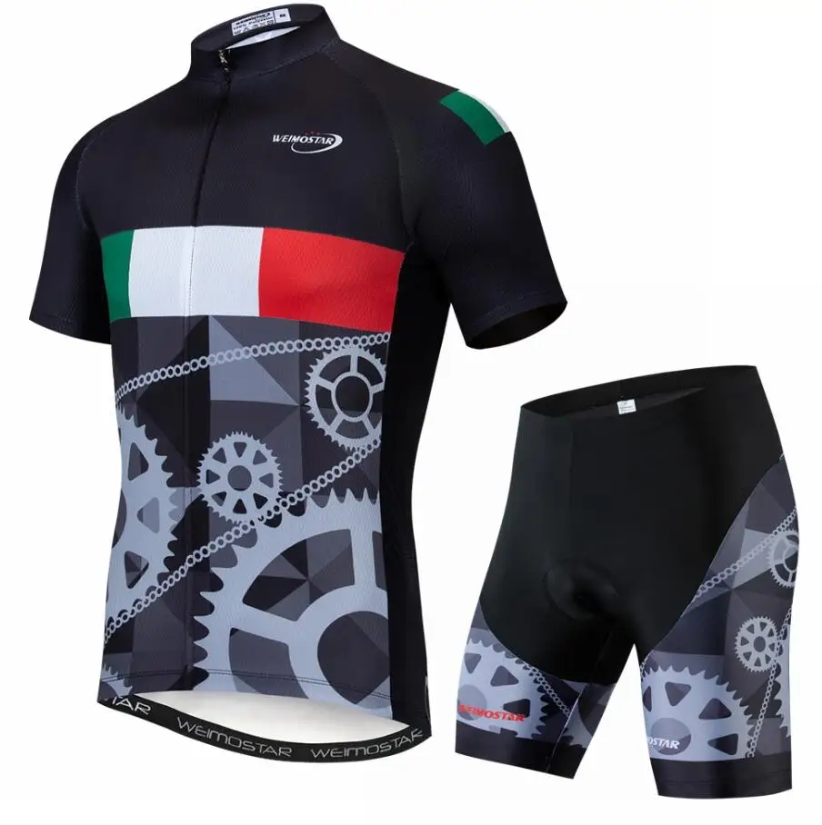 Italy Велоспорт Джерси Набор Pro команда Бразилия короткий рукав MTB велосипед комплект одежды Майо Ropa Ciclismo Костюм велосипедные мотоциклетные майки - Цвет: Italy