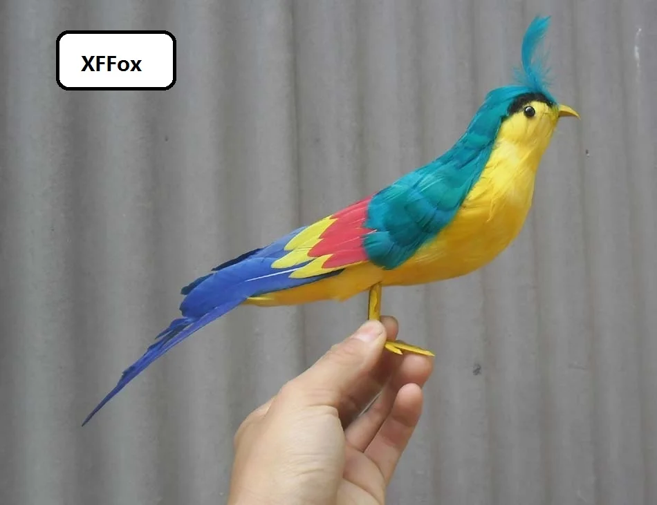 

creative simulaiton green&yellow magpie model foam&feather lifelike magpie bird toy about 30cm xf0685