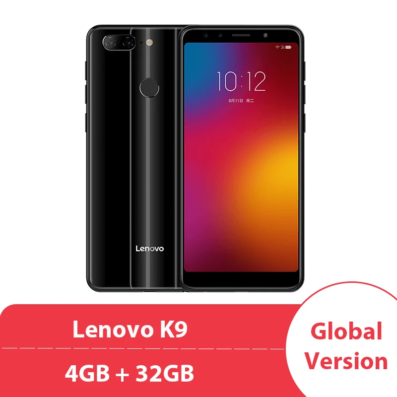 4GB 32GB Black Глобальная версия lenovo K9 4 ГБ 32 ГБ смартфон 13 МП четыре камеры 5,7 дюймов 18:9 Android 8,1 Helio P22 Восьмиядерный 4G мобильный телефон 3000 мАч - Цвет: 4GB 32GB Black