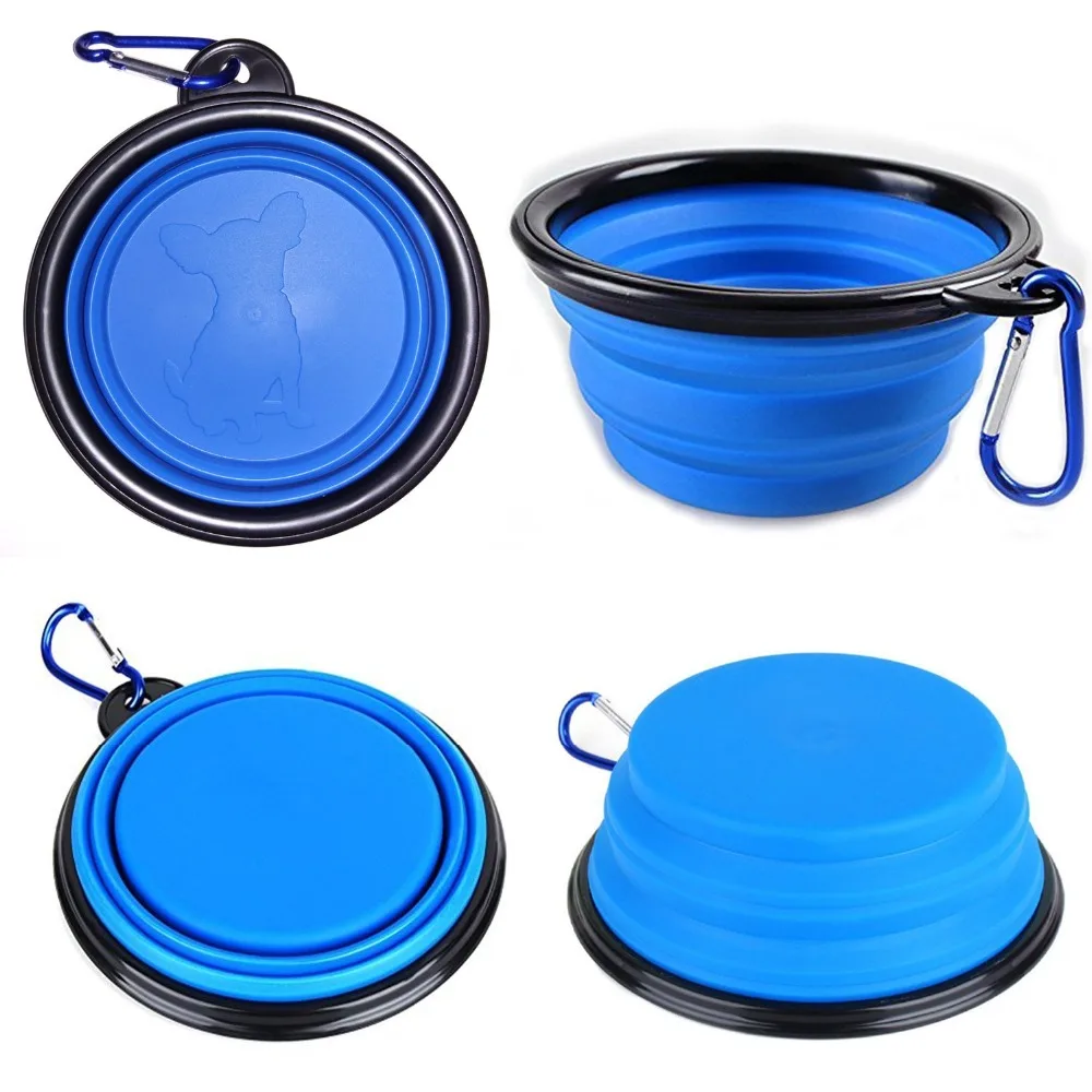 

Pet Soft Dog Bowl 1PC Folding Silicone Travel Bowl For Dog Portable Collapsible Folding Dog Bowl for Pet Cat Food Water Feeding