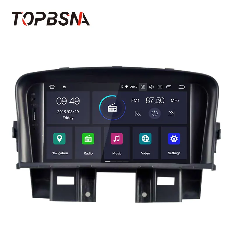 Автомобильный DVD плеер TOPBSNA на Android 10 для Chevrolet CRUZE 2008 2012 мультимедийная система с GPS