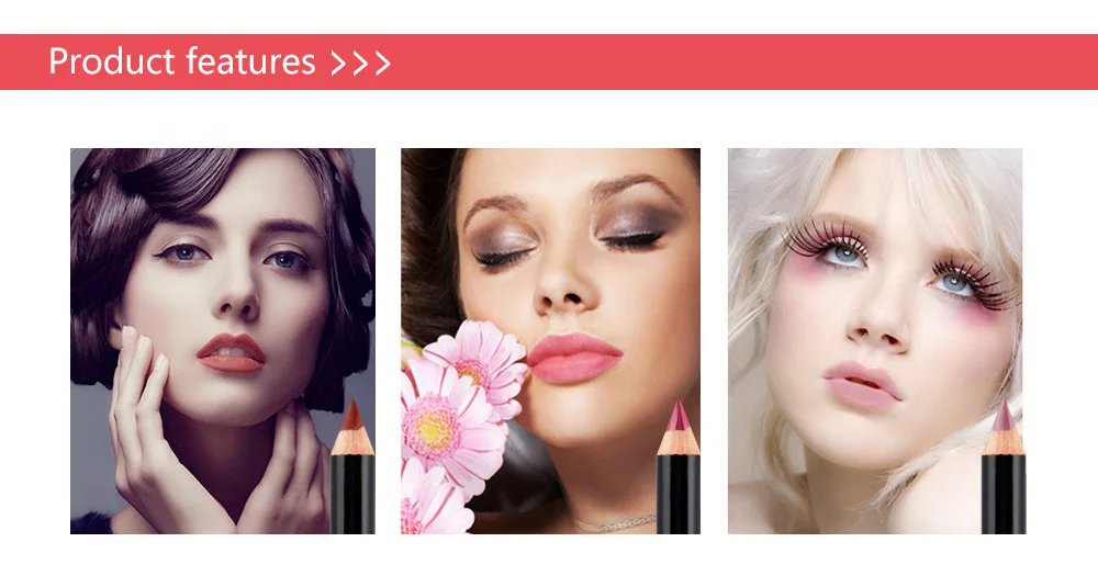 NICEFACE 12 цветов Водонепроницаемый Макияж для губ телесный цвет карандаши для губ матовый карандаш для губ Водонепроницаемый Макияж для губ Инструменты Косметика