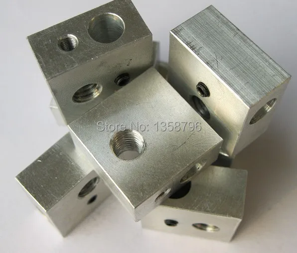 100 шт./лот Makerbot алюминиевый блок нагревателя для экструдера RepRap 3D принтер с винтом