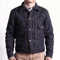wt 0003 rock can roll read description asian size washed hand made mans vintage super heavy wool casual stylish jacket