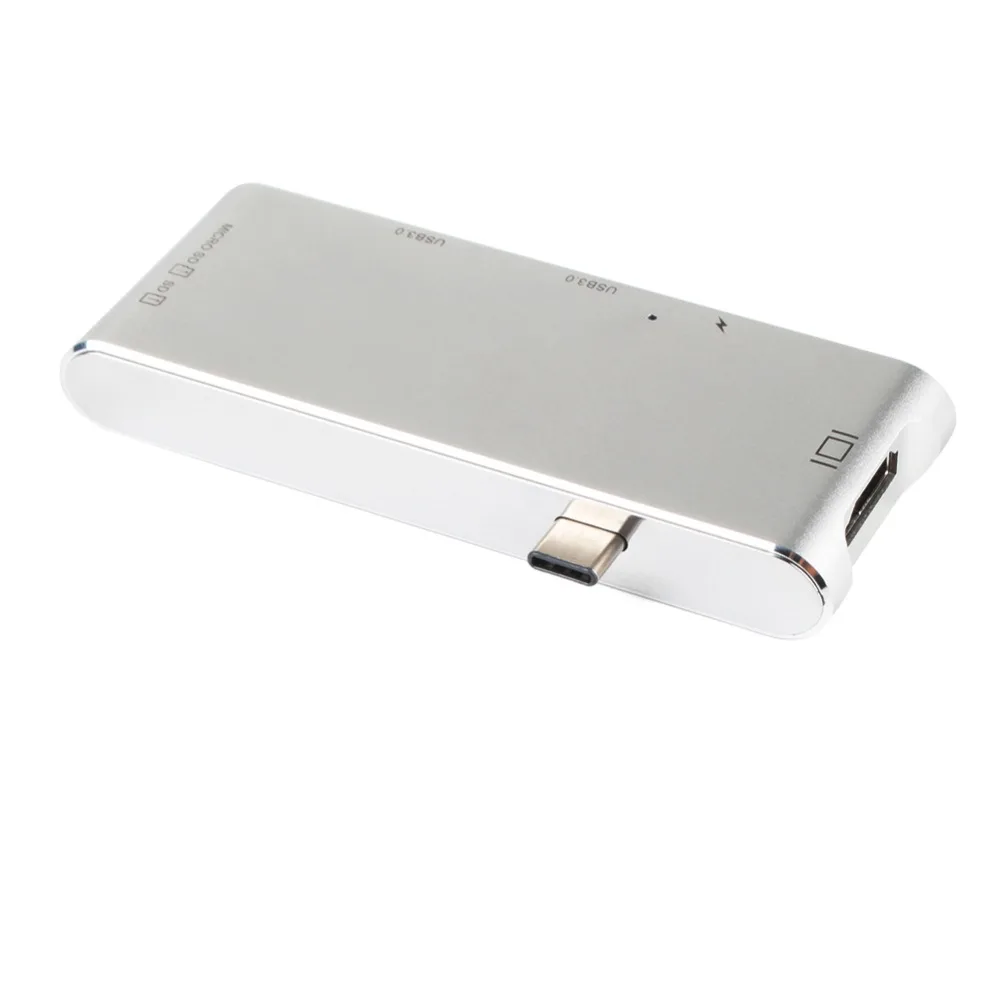 6 в 1 концентратор USB Type C к HDMI адаптер док станция ключ 3 0 с SD слотом для MacBook Pro