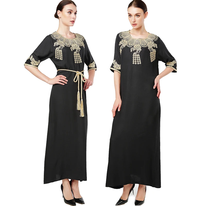 Женское длинное платье макси в богемном стиле винтажное туника мусульманский