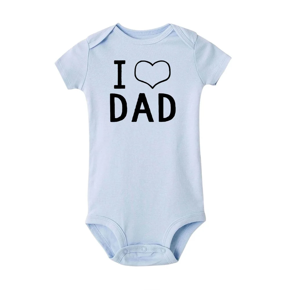 R966-SRPLB- I Love Mom and I Love Dad New Newborn Toddler Infant Baby Boys Girls Sister Brother Twins Bodysuit Matching Outfits Onesie - Цвет: R966-SRPLB-