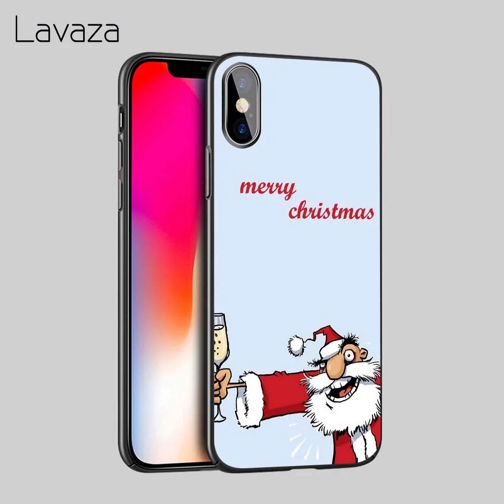 Мягкий ТПУ чехол Lavaza Merry Christmas Santa Claus deer для Apple iPhone 6 6S 7 8 Plus 5 5S SE X XS MAX XR силиконовые