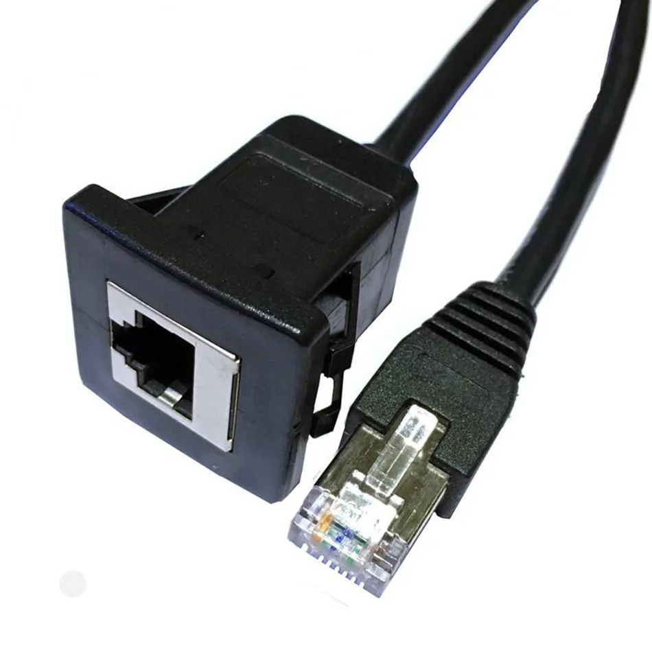 CAT5e RJ45 Штекерный к женскому штепсельный разъем Лицевая панель модуль