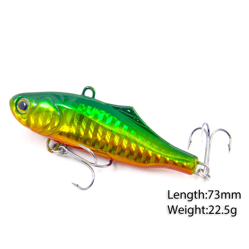 YTQHXY Hars Lured VIB Bait Sinking Wobblers 7.3cm 22.5g 2 Bass Treble Hooks High Quality Crankbait Minnows Fihing Tackle WQ243 | Спорт и