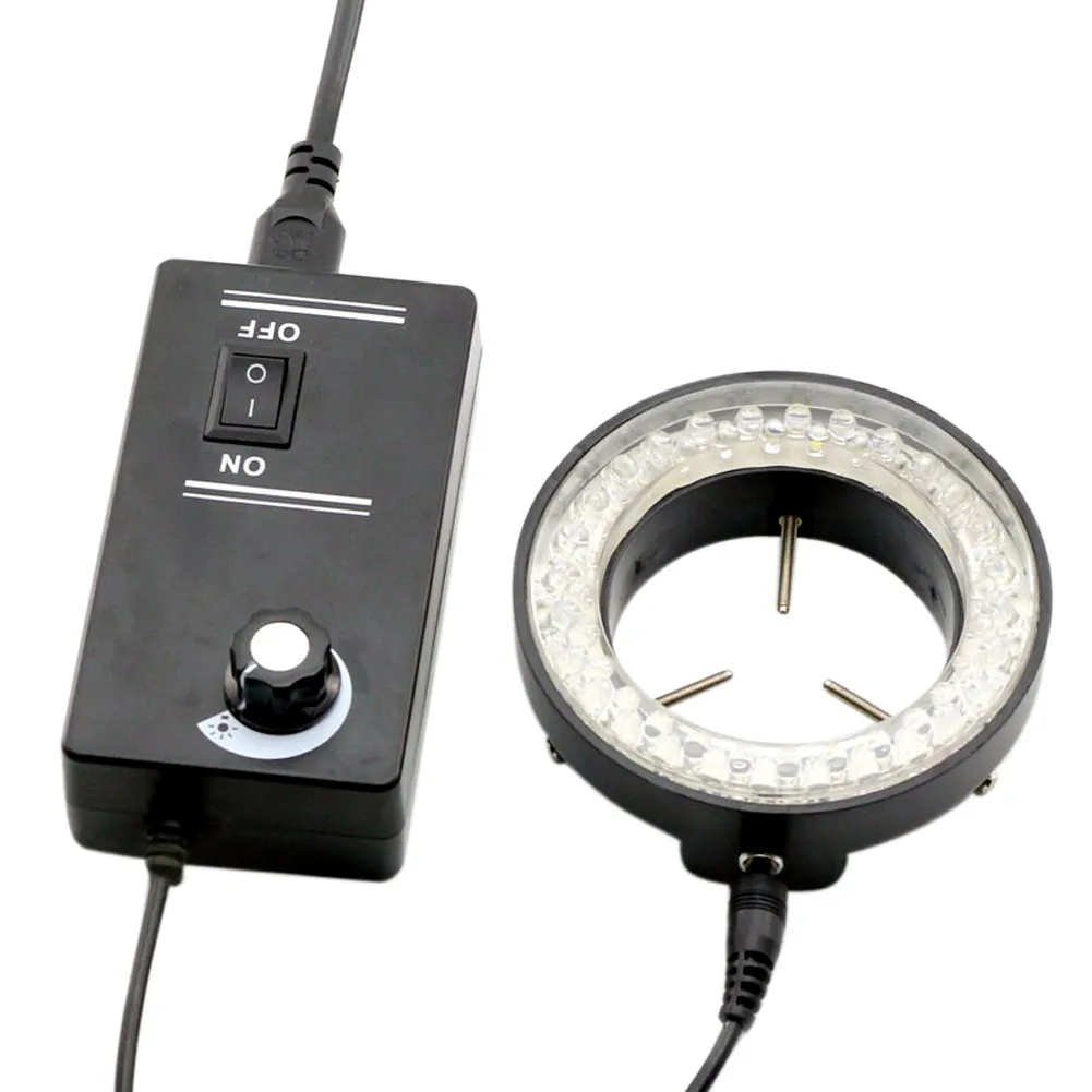 ZOOM 6W 60 LED Регулируемая кольцевая осветительная лампа для Стерео Зум Микроскопа