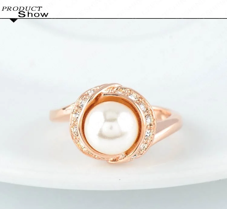 Beagloer 2016 жемчужное кольцо Weddiding ювелирные изделия из розового золота цвет