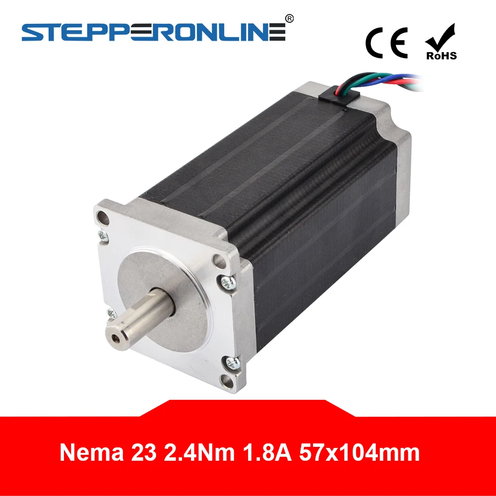 Nema 23 шагового двигателя 2.4Nm(340oz. Дюйма) 1.8A 4-свинец 57x104 мм Nema23 шагового двигателя 57 двигатель для фрезерный станок с ЧПУ Токарный станок для робота