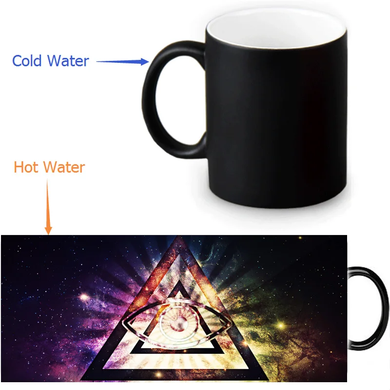 12 унций Иллюминаты тепла изменение Цвет Керамика Чай сублимационный принтер для