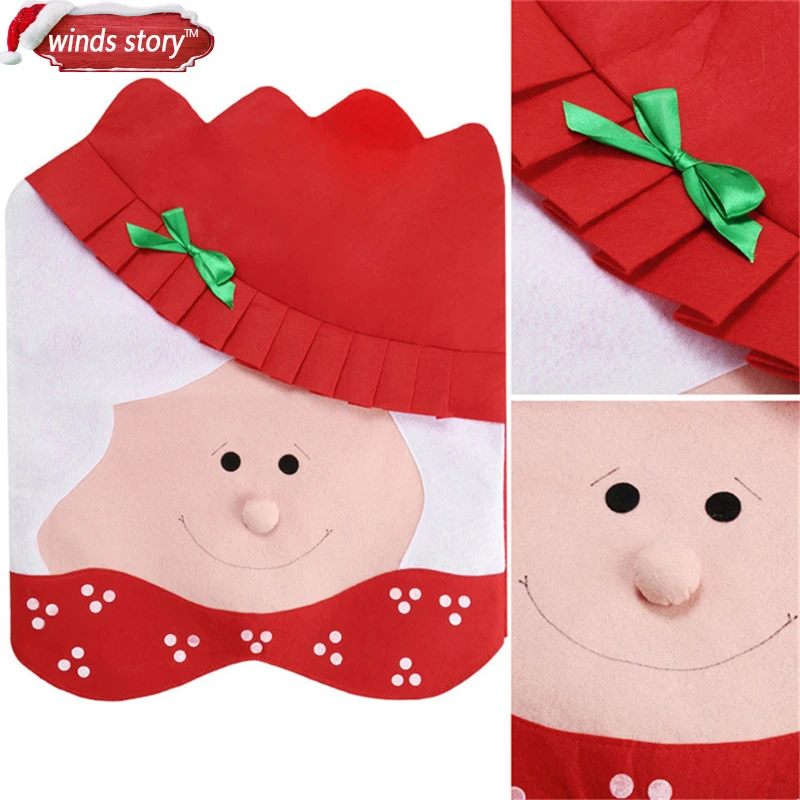 Чехлы на кресло Санты 2 шт. красные рождественские украшения | Дом и сад