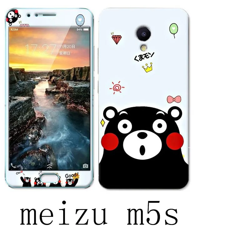 colors as photo Meizu m5s чехол 360 градусов защитный ТПУ чехол+ цветной Интегрированный чехол из закаленного стекла для meizu m5s meilan 5S(5,") бренд#3088 - Цвет: colors as photo