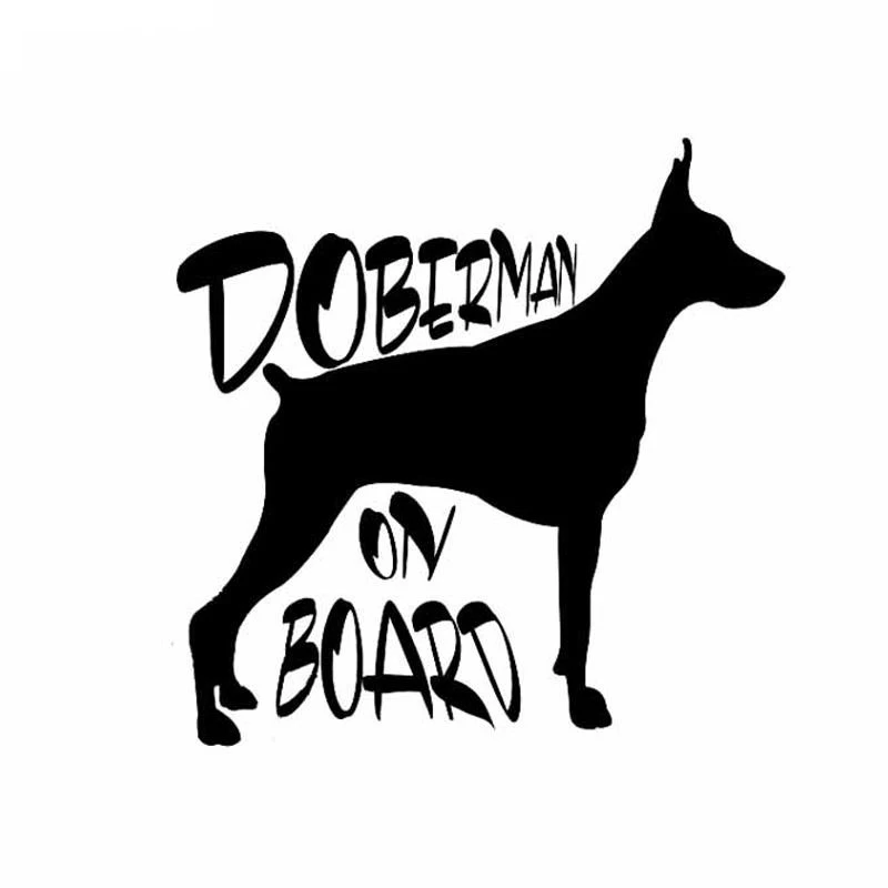 

Car Styling Doberman On Board Vinyl Car Sticker Decal Funny Personality Stickers 15cm*15cm