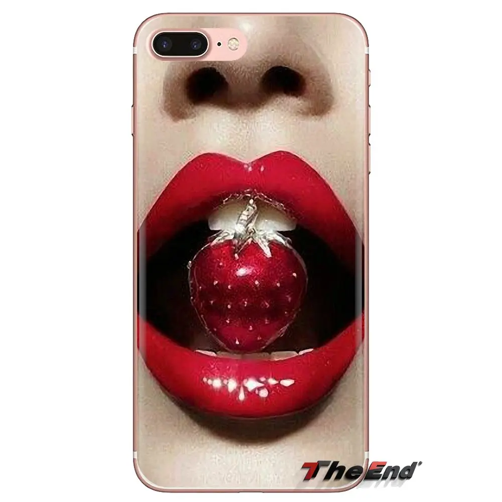 TPU Case Cover For Huawei G7 G8 P7 P8 P9 P10 P20 P30 Lite Mini Pro P Smart Plus 2017 2018 2019 Red Sexy Lips Luxury Korea Monroe |