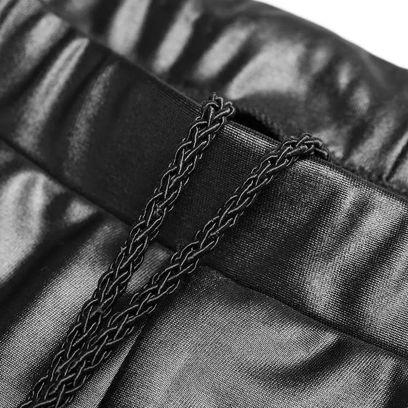 Женские леггинсы из искусственной кожи в стиле панк Goth Devil Foot WK342DDF|Брюки| |