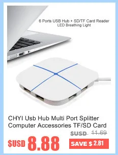 CHYI мульти порт в одном Micro Usb 3,0 концентратор комбо Мини Размер Usb2.0 Hab сплиттер адаптер портативный компьютер ПК Аксессуары для ноутбука
