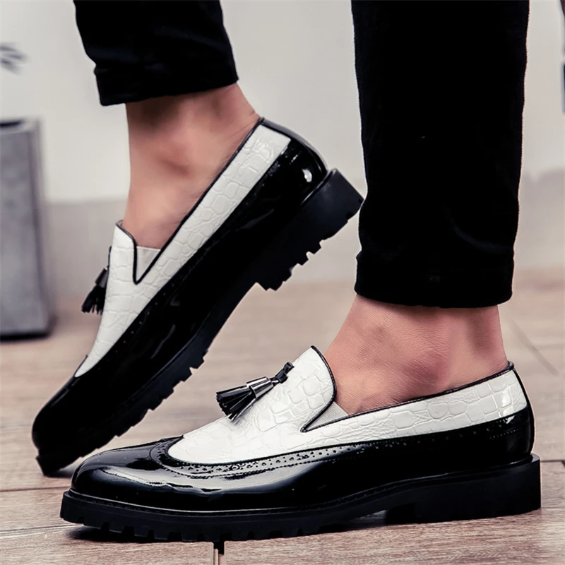 Men's Shoes High Quality genuine Leather Men Loafers Shoe Vintage Tassel Slip On Outdoor Oxford Mocassin Homme Delocrd | Обувь