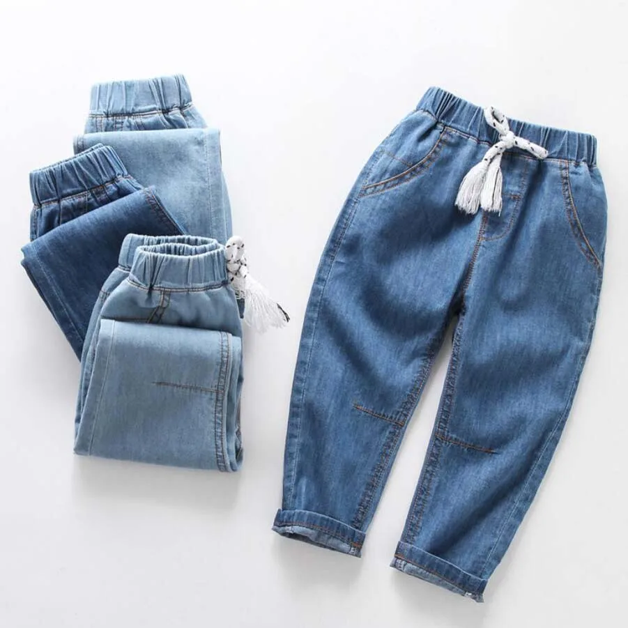 Джинсы для маленьких мальчиков Детские хлопковые супер мягкие брюки летние