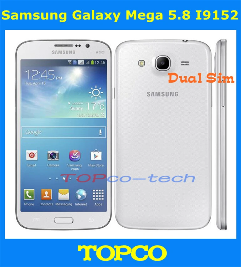 Samsung Galaxy Mega 5 8 I9152 разблокирована Двухъядерные Dual Sim 3g мобильный телефон ''WI FI gps