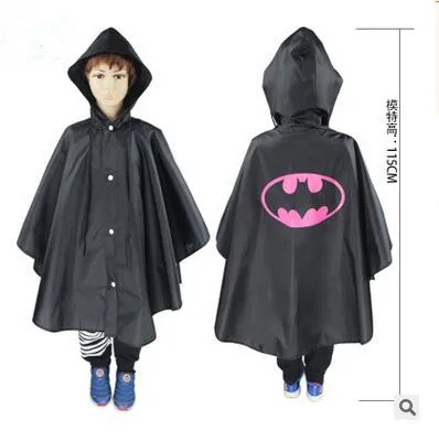 Высокое качество Hero знак дизайн дети плащ дождевик пончо для детей Infantil