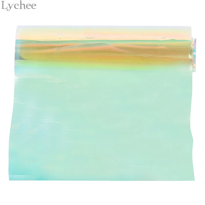 Lychee Life 30x95 см прозрачный ПВХ-Винил Голографическая кружевная ткань для